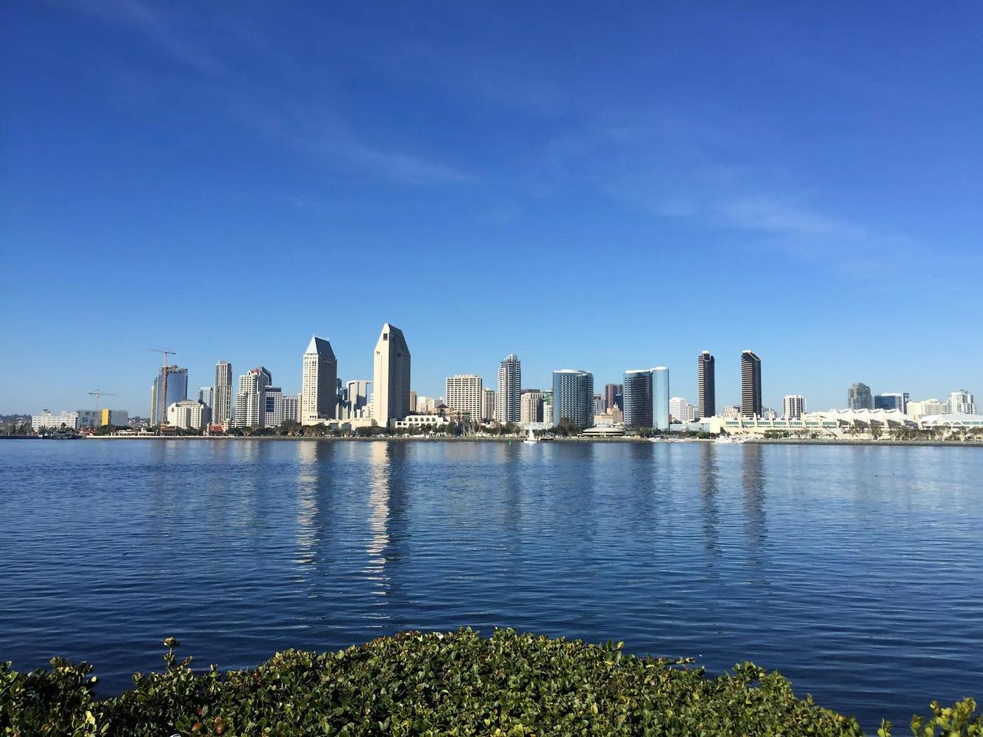 San Diego waterfront skyline seen across the bay